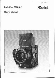 Rollei SL 6008 AF manual. Camera Instructions.